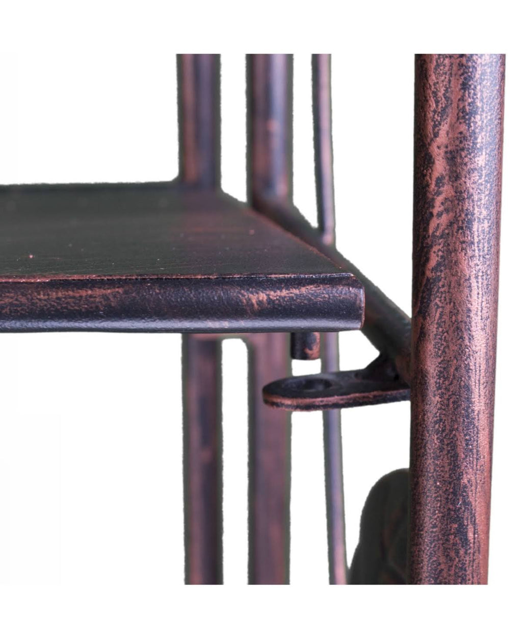 Copper 4 Shelf Corner Bakers Rack Y557