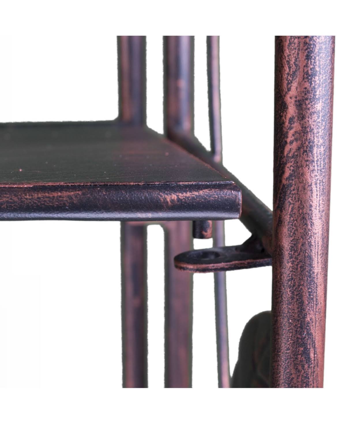 Copper 4 Shelf Corner Bakers Rack Y557