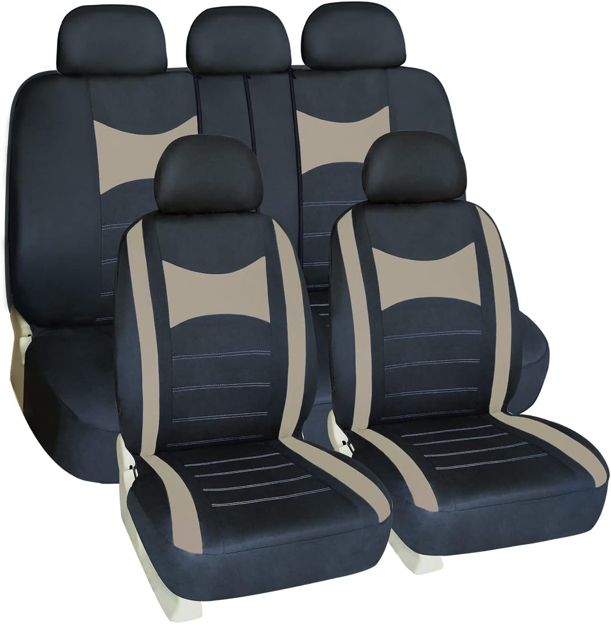 Black Full Set Car Seat Covers U35372