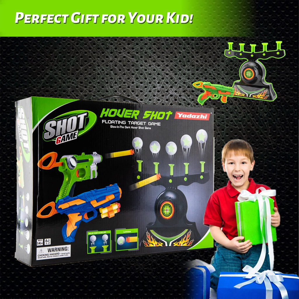 Glow in The Dark Floating Ball Target Practice Toys for Kids with 10 Soft Foam Balls 3 Darts H244139