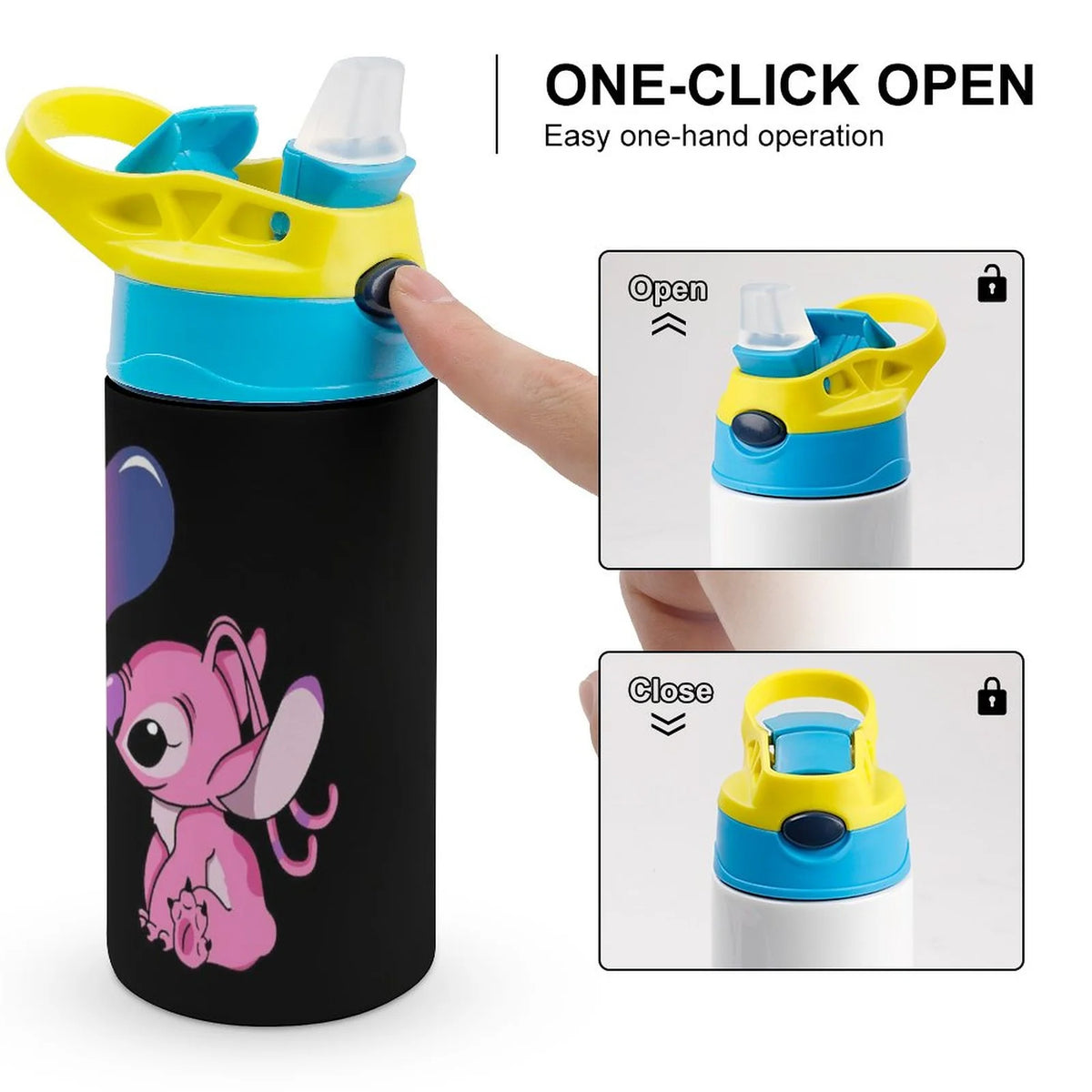 Stainless Steel Vacuum Insulated Water Bottle With Straw P53388