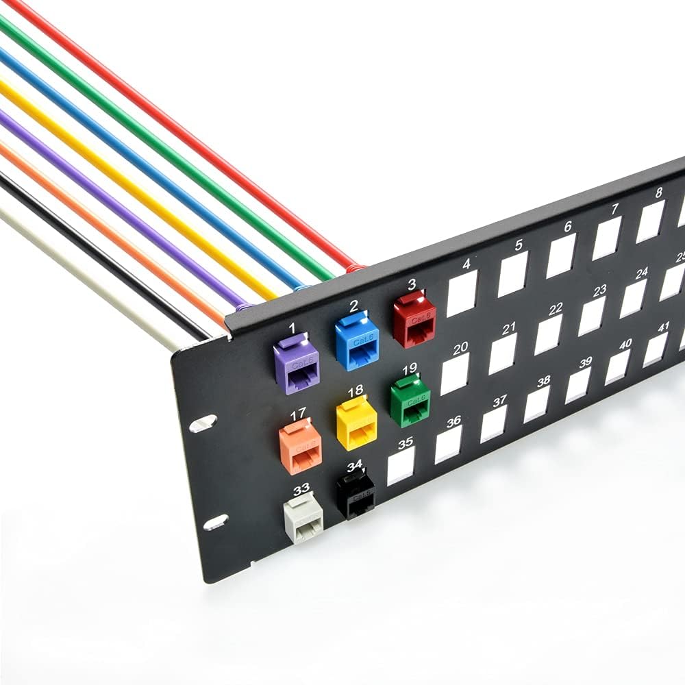 Blank Patch Panel for Keystone Jack Cat.5E, Cat.6 (24 Port) T8220