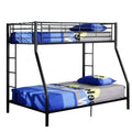 Metal Twin Over Full Bunk Bed in Black S433