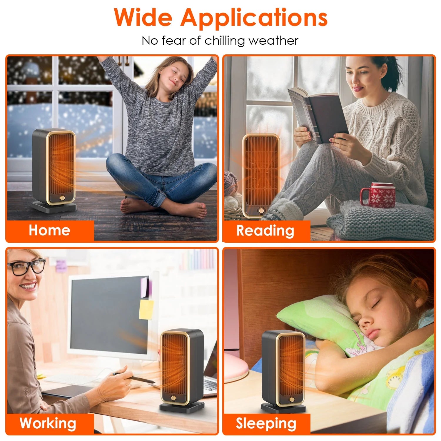 Portable 500W PTC Ceramic Space Heater G898