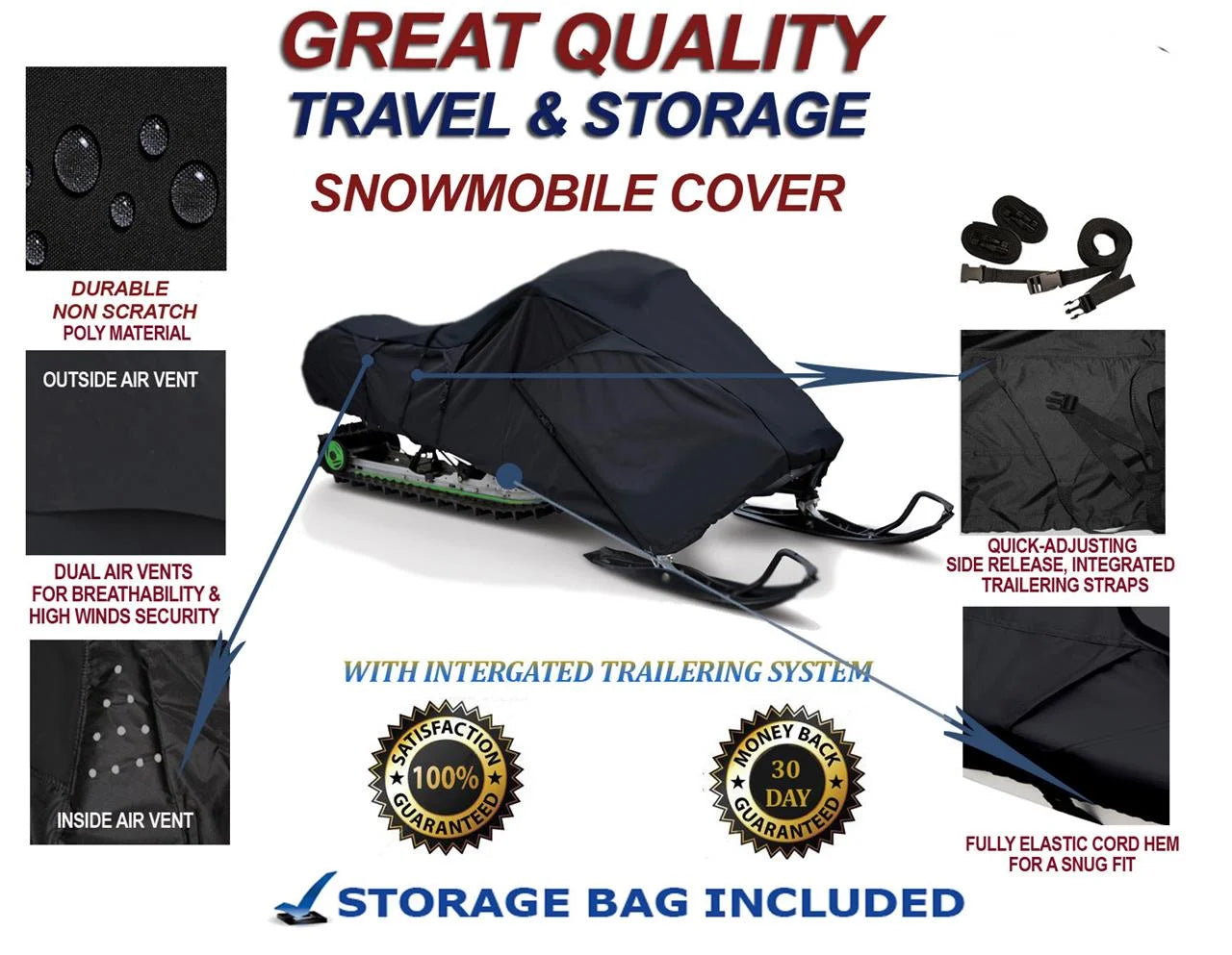 300D Snowmobile Travel and Storage Cover A618538