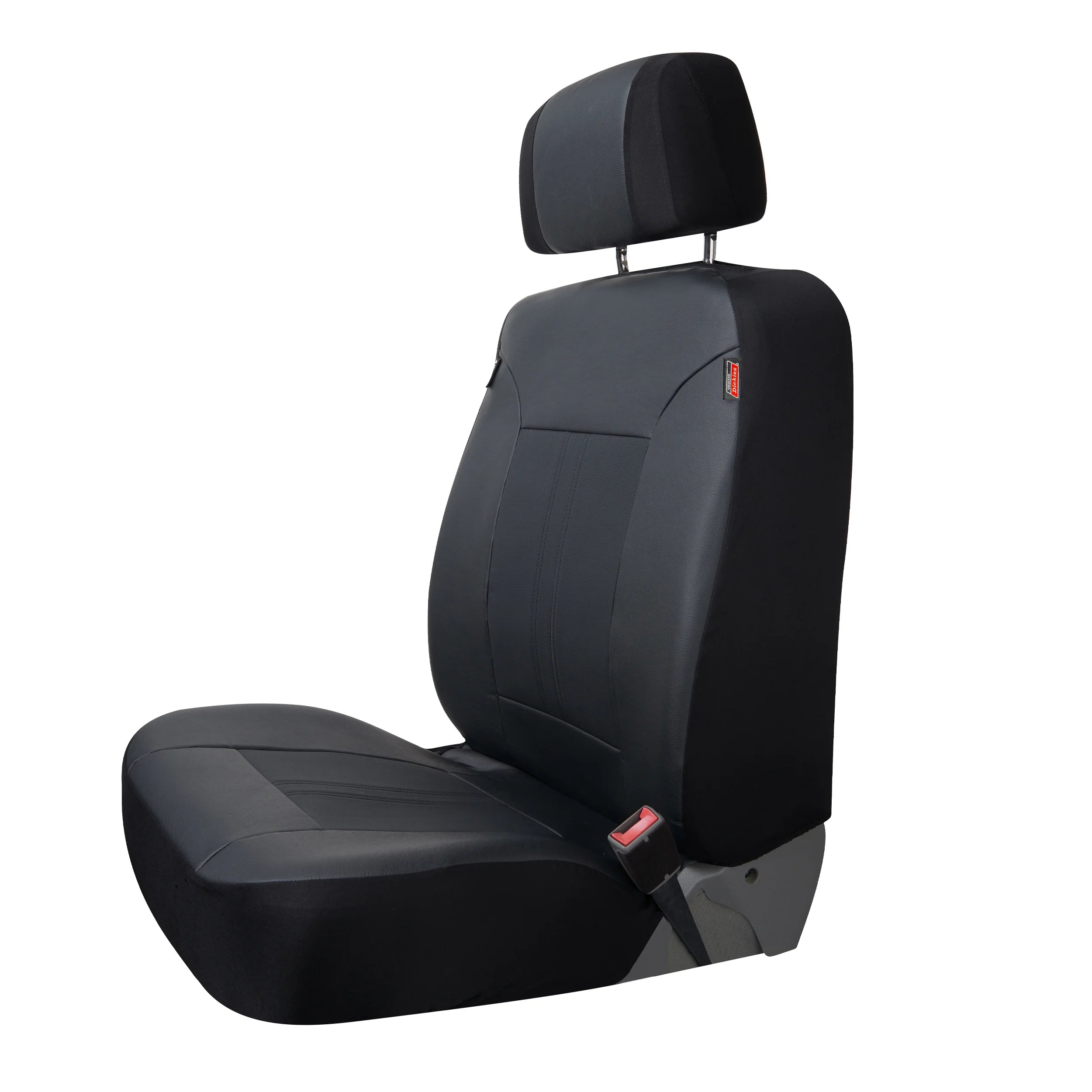 3 Piece Vegan Leather Seat Covers Black Q556388