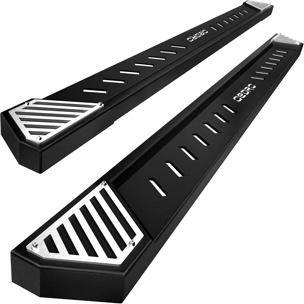 Textured Black Steel Running Boards Side Step Rails G9716