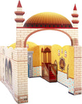 Portable Cardboard Playhouse Masjid for Muslim Kids Educational Interactive Toy with Prayer Mat G88524