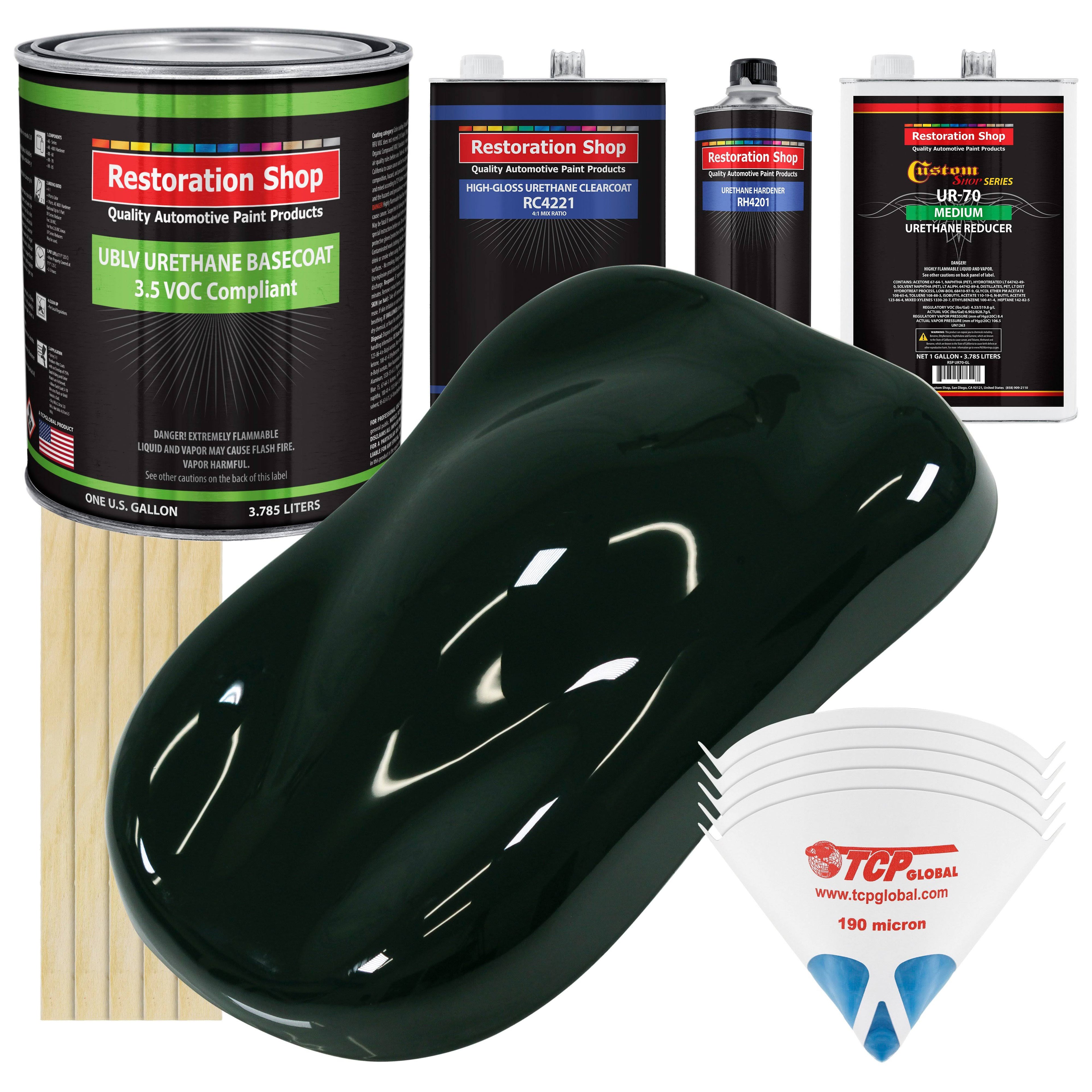 Rock Moss Green Gallon Low VOC Urethane Basecoat Clearcoat Car Auto Paint Kit V1105