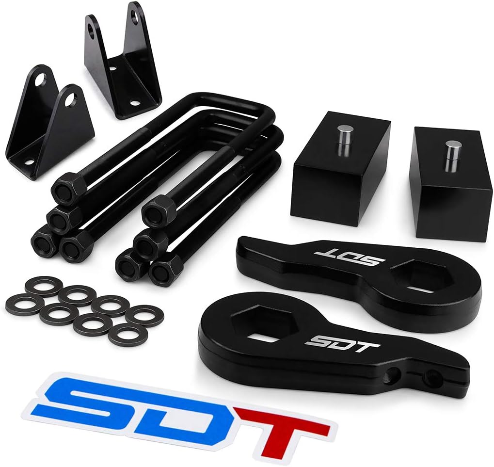 3" Front 2" Rear Leveling Lift Kit with Torsion Keys, Rear Blocks, HD Ubolts, Extended Shock Brackets Y877