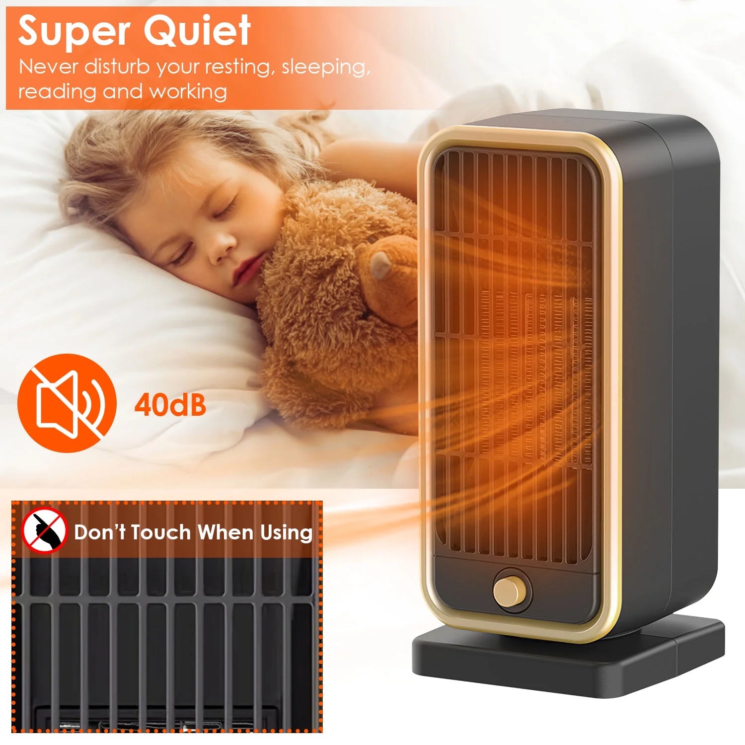 Portable 500W PTC Ceramic Space Heater G898