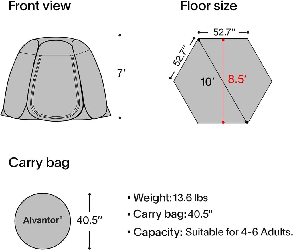10' x 10' Sun Shade Canopy with Ventilated Mesh Walls F72766