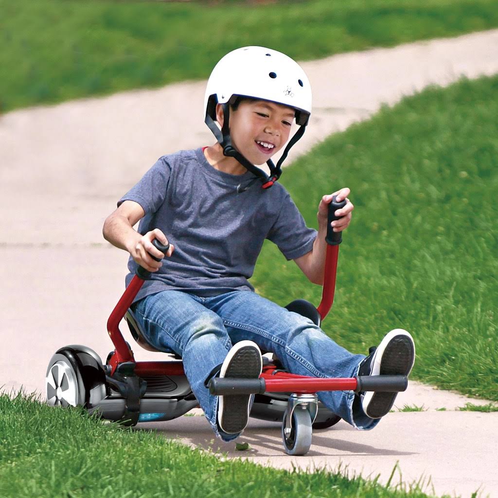 Blue Chrome Hoverboard and Wireless Speaker and Blue Hovercart L481