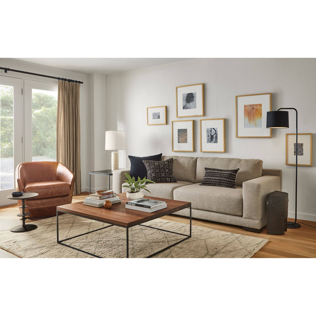 White Venatino Marble Top End Table I3798