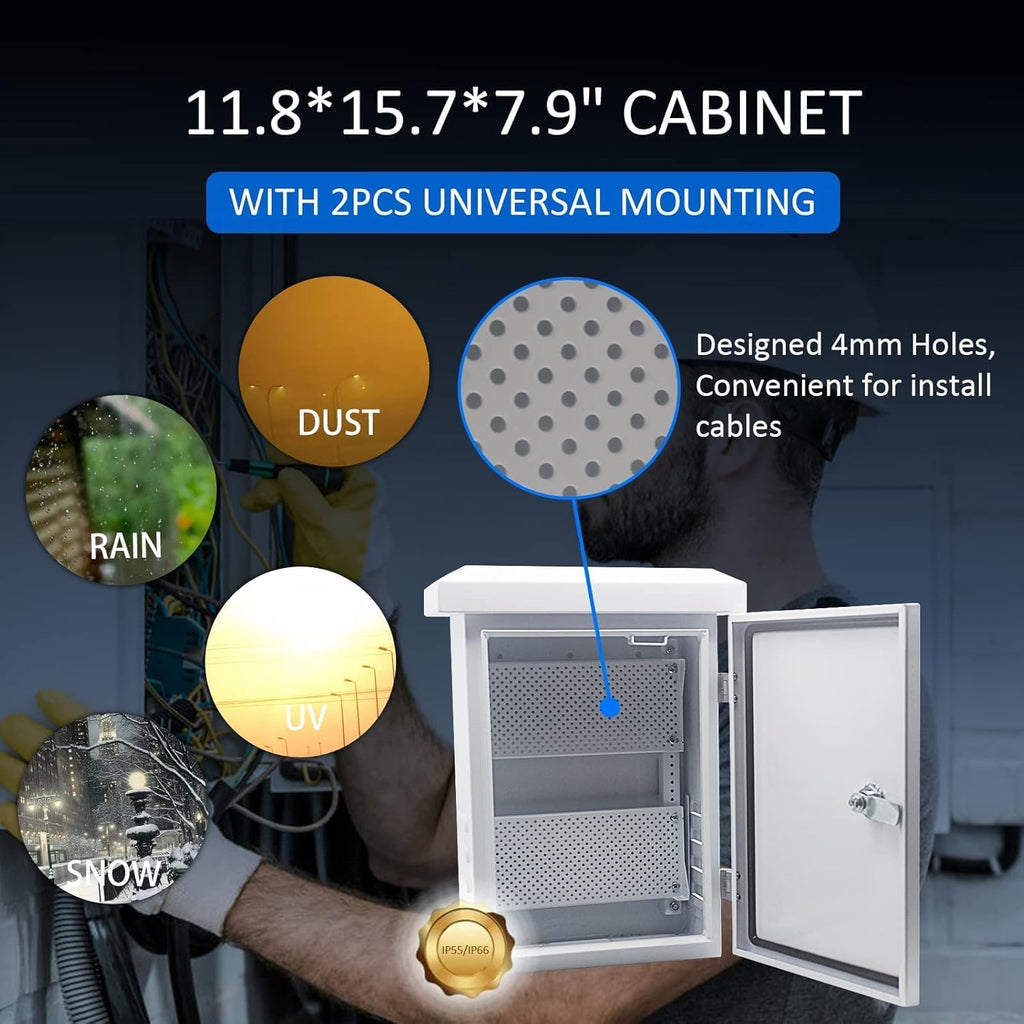 Outdoor Stainless Steel Weatherproof Electrical Box with Mounting Plate W1653