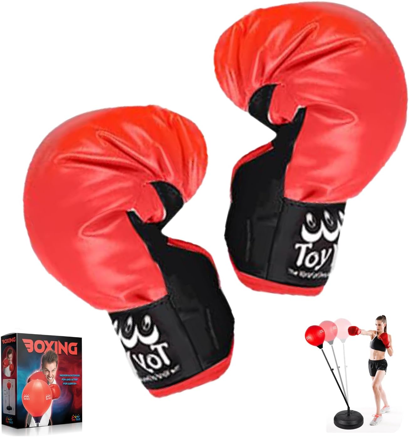Adjustable Standing Punching Bag with Boxing Gloves X50047