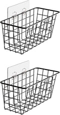 2Pcs 304 Stainless Steel Wire Storage Baskets Over the Door Organizer D609