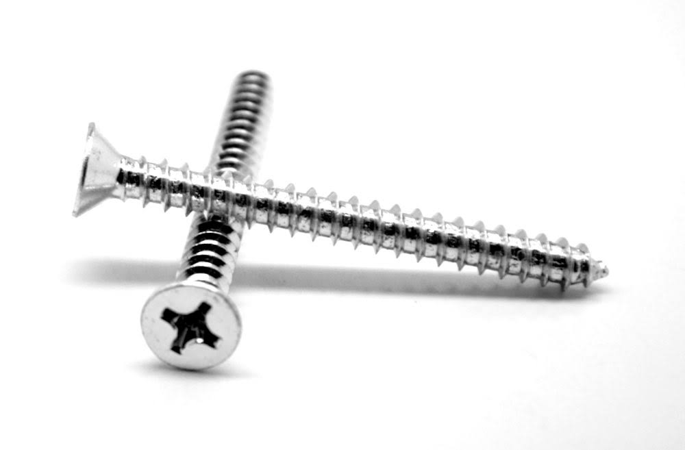 #14-10 x 1 1/2 x 22 Sheet Metal Screw Phillips Flat Head Type A Low Carbon Steel Zinc Plated Pk 1700 F91000