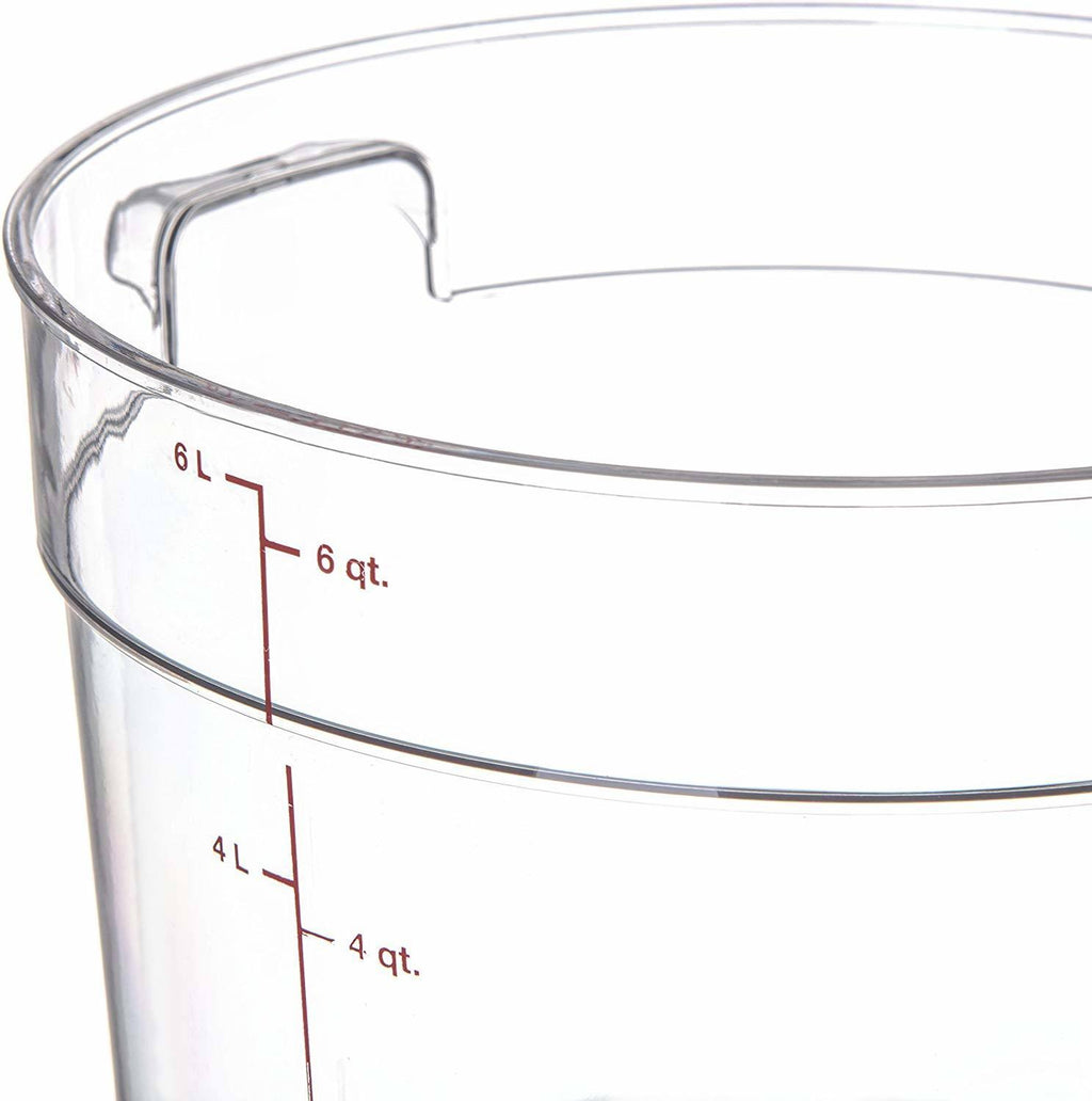 Clear 6 Quart Polycarbonate Round Container X4925