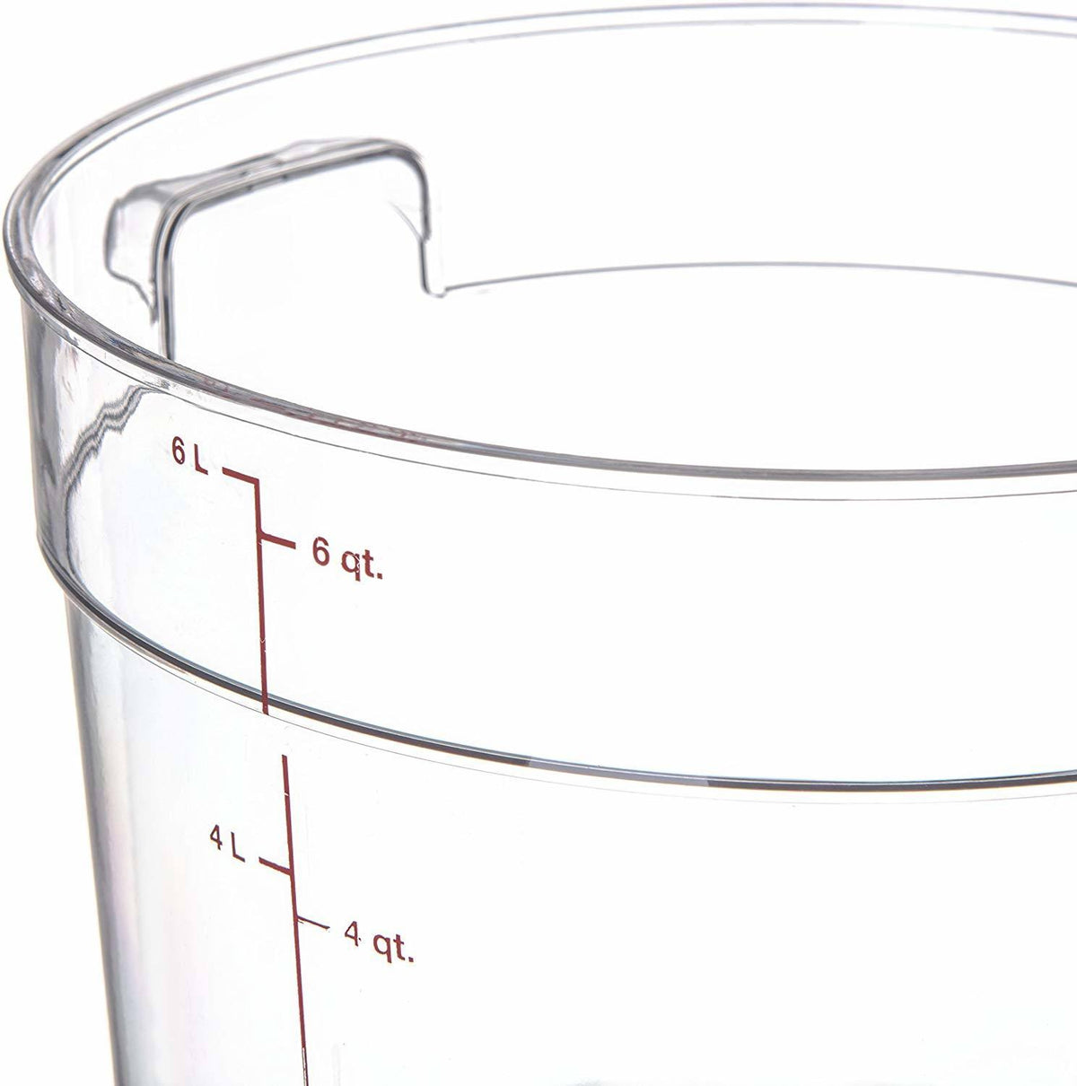 Clear 6 Quart Polycarbonate Round Container X4925