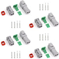 2 Pin DT Connector Kit Waterproof Electrical Connectors Solid Contacts Heavy Duty 16-20 AWG 4Pcs P2326