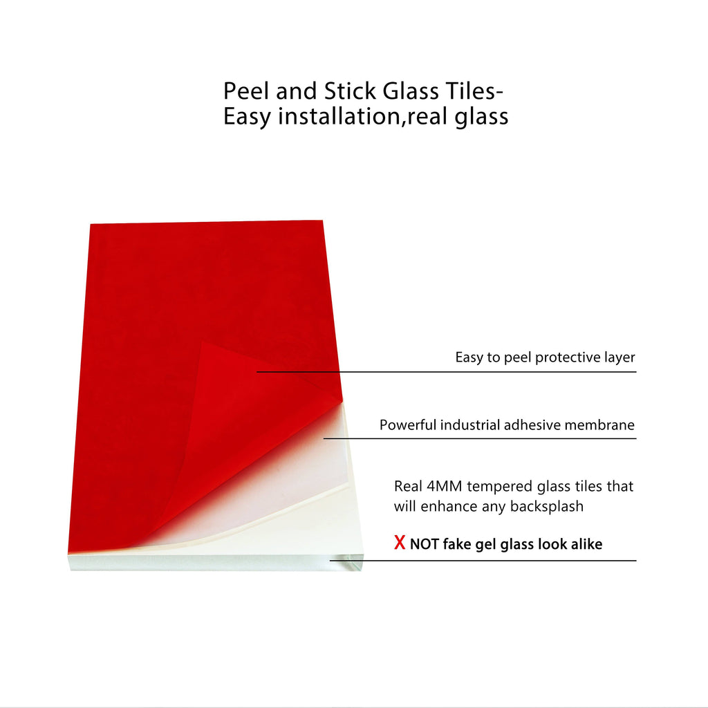 Ivory Glass Peel & Stick Subway Tile G693