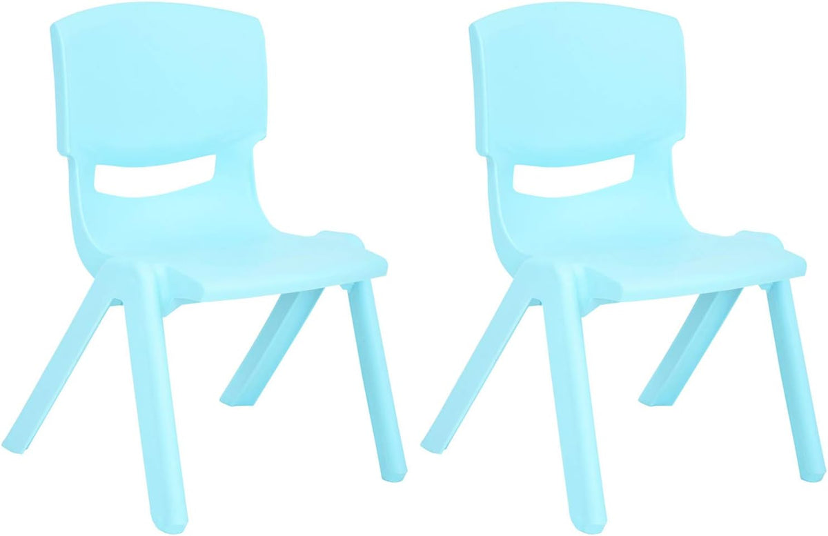 Yellow Stackable Plastic Kids Learning Chairs, 2-Pack U6528