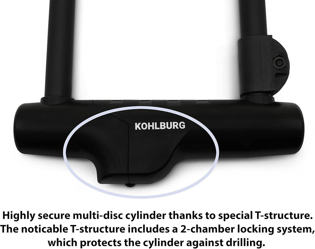 Large Bicycle U Lock with 67” Cable, Pack of 2 W829