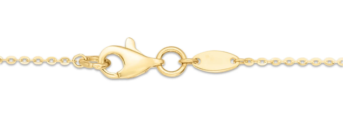 14K Yellow Gold Cactus Necklace 18in T414206