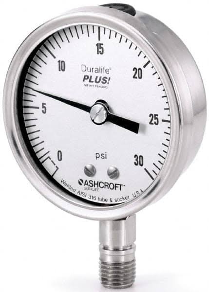 2-1/2x22 Dial 1/4 Thread 0-60 Pressure Gauge J241