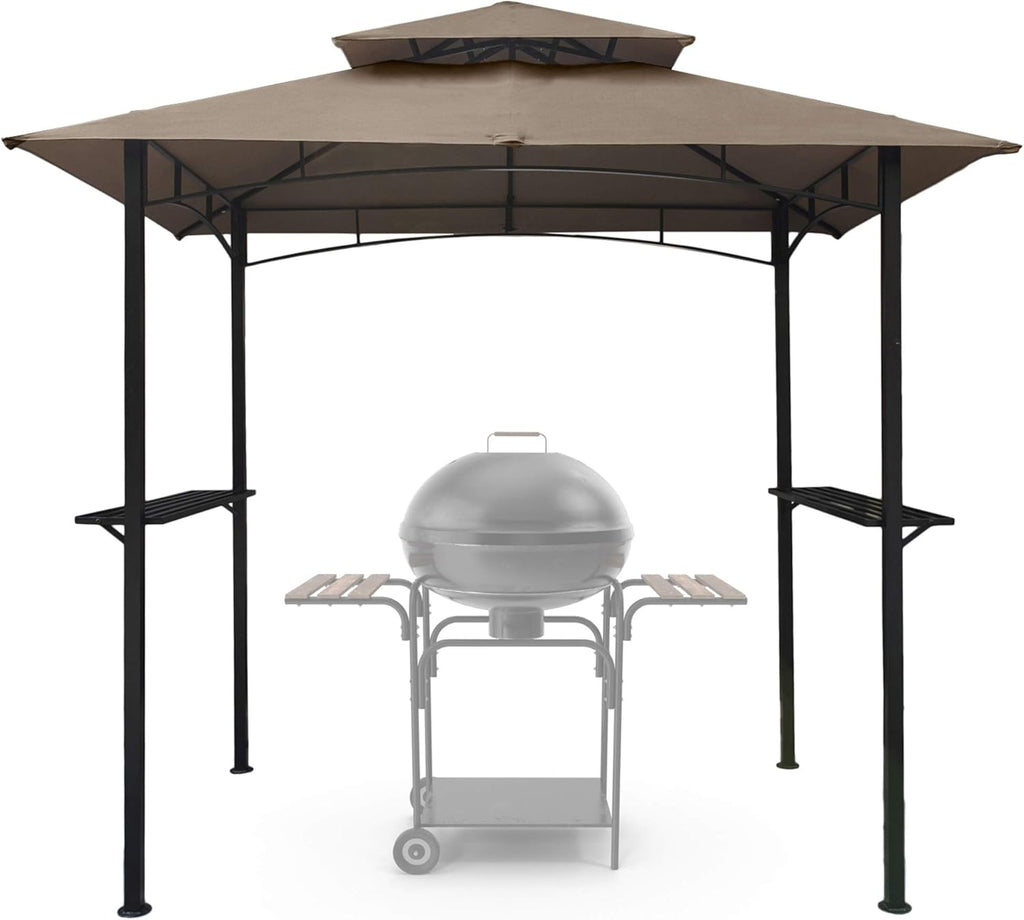 Brown 8x5 Steel Grill Gazebo C844
