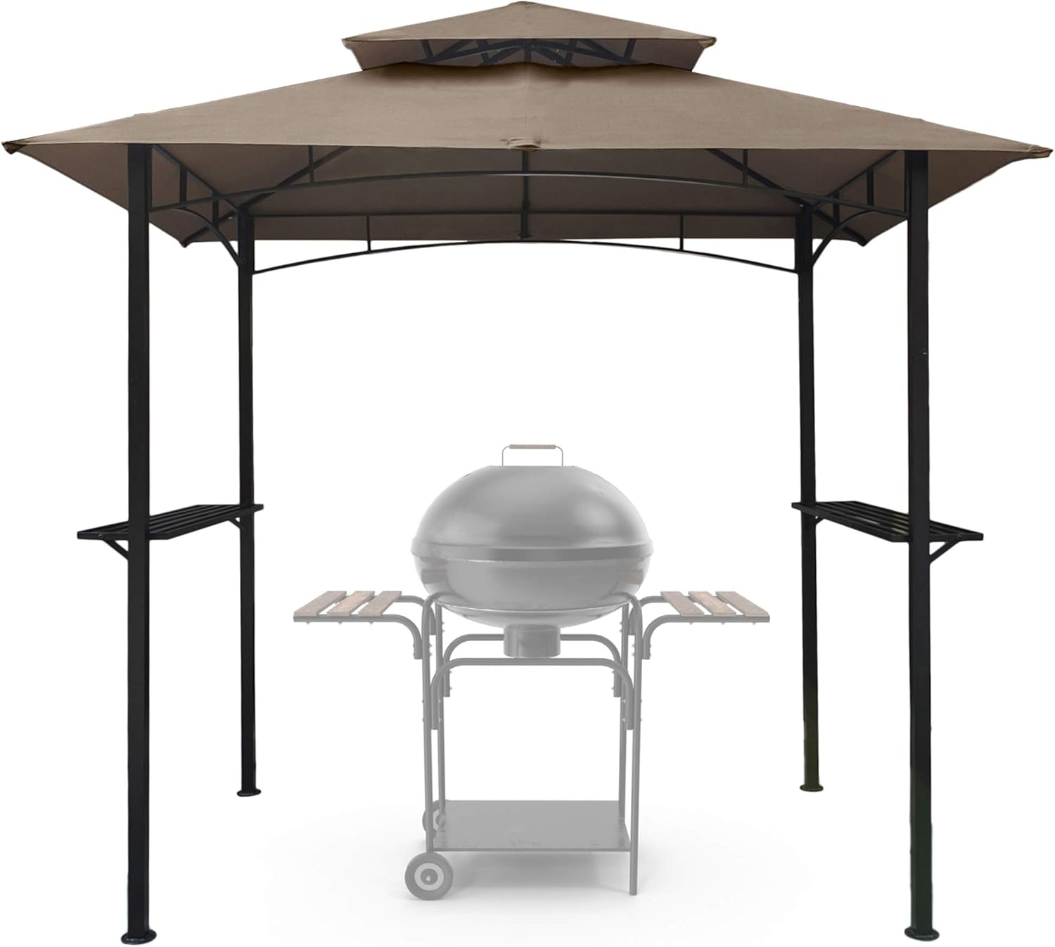 Brown 8x5 Steel Grill Gazebo C844