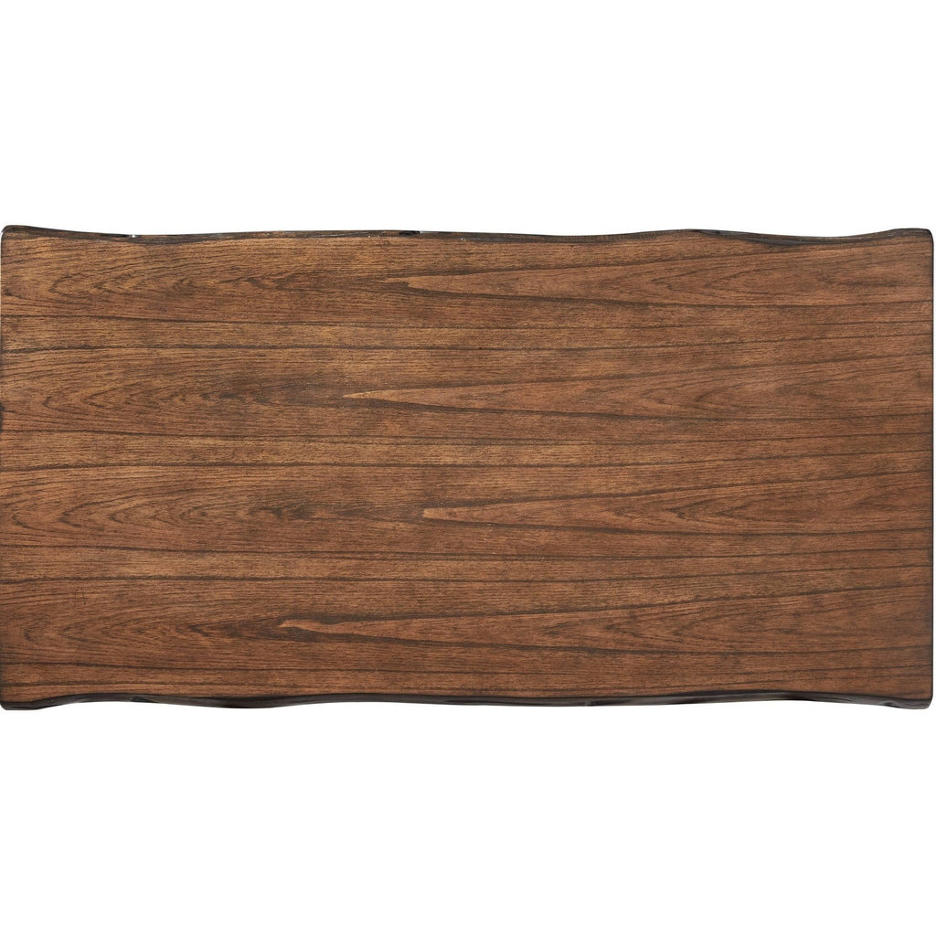 Brown/Black Live-Edge Sofa/Media Console Table I404586