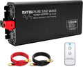 2000W Pure Sine Wave Power Inverter DC 12V to 110V AC with 2 AC Outlets X9525