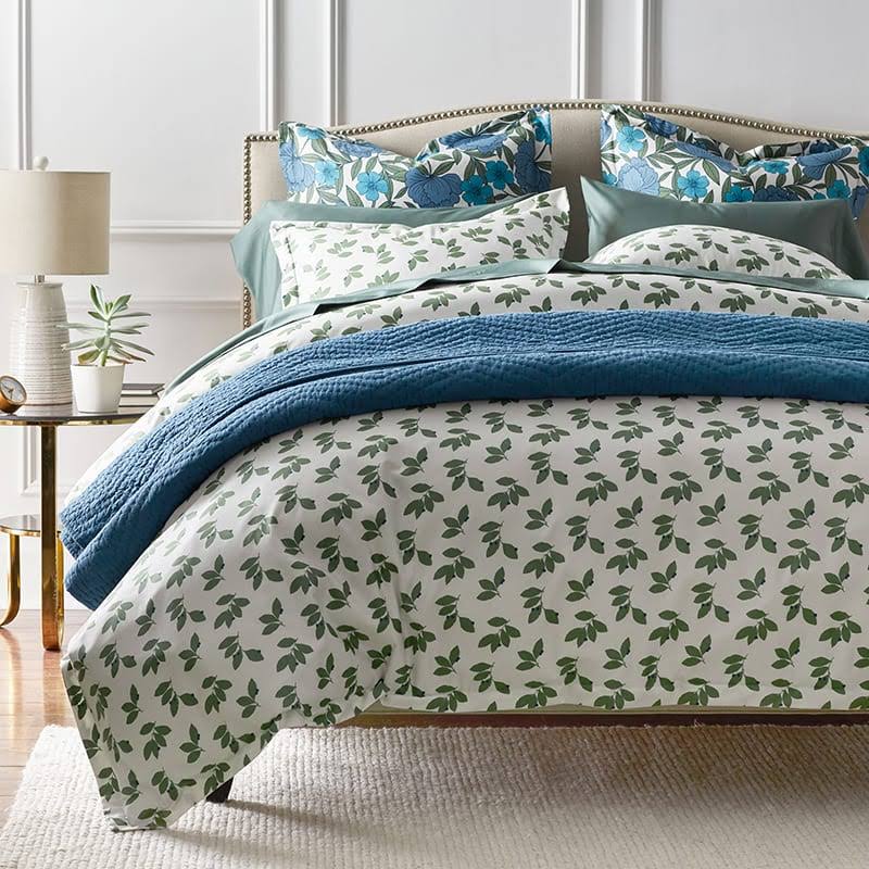 Green Twin Sateen Duvet Cover I347586