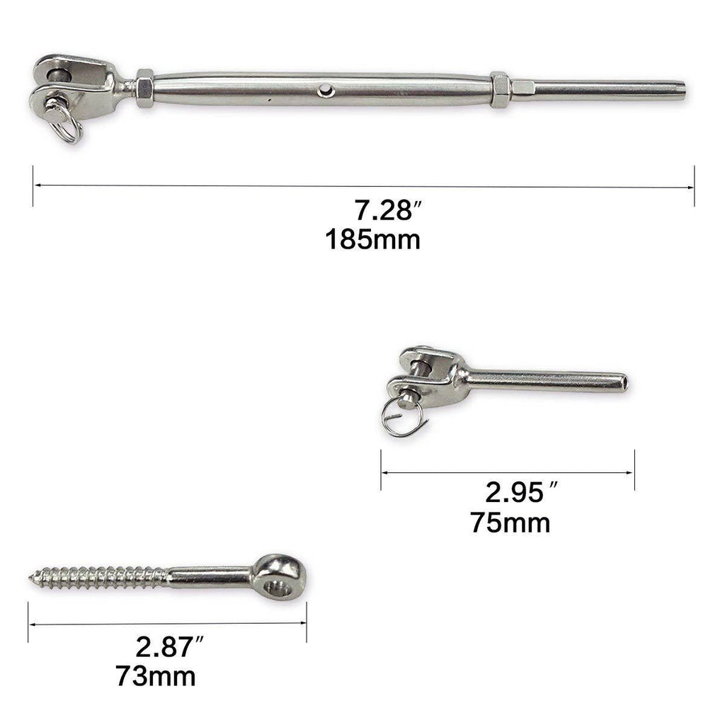 20 Set Stainless Steel Cable Railing Kits X26865