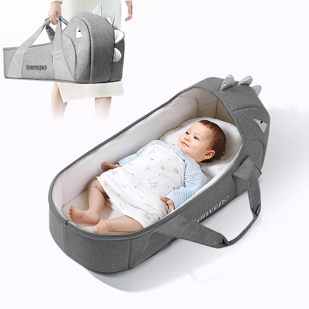 Gray Moses Basket Bassinet Bedside Sleeper Carrycot S4083