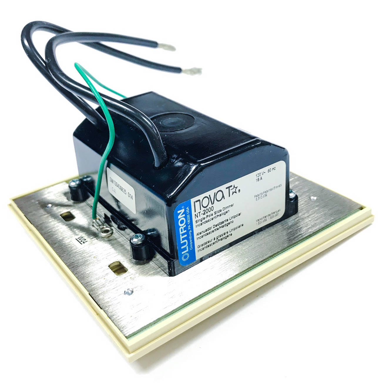 Ivory Single-Pole 2000W Slide-to-Off Dimmer H645