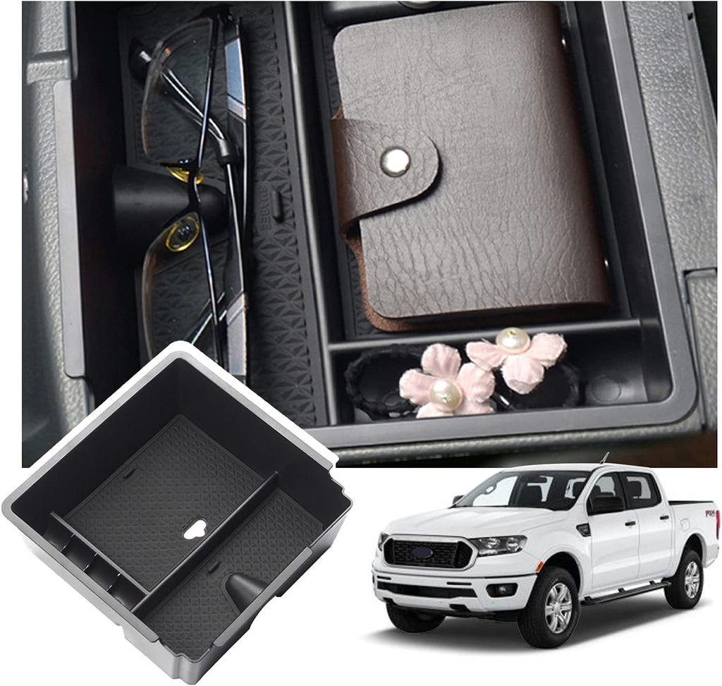 Blue ABS Car Center Console Organizer with USB Hole P9938