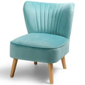Green Velvet Armless Accent Chair L798