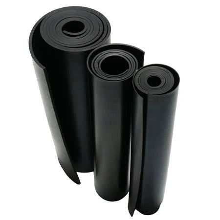 Neoprene 3/16 in. Thick x 36 in. Length x 240 in. Width Rubber Sheet, Black T597179