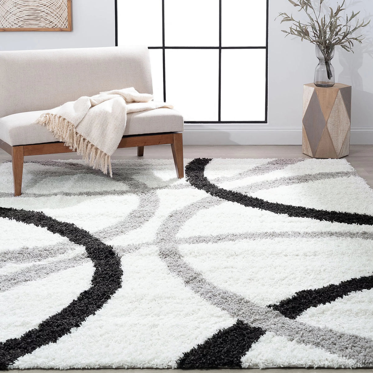 4x6 White Area Rug U228790