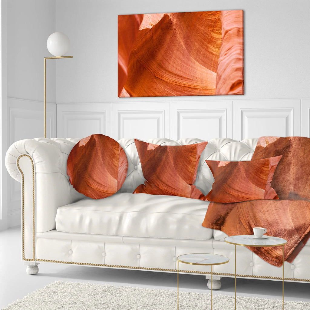 Antelope Canyon Landscape Photo Throw Pillow 12x20 F408