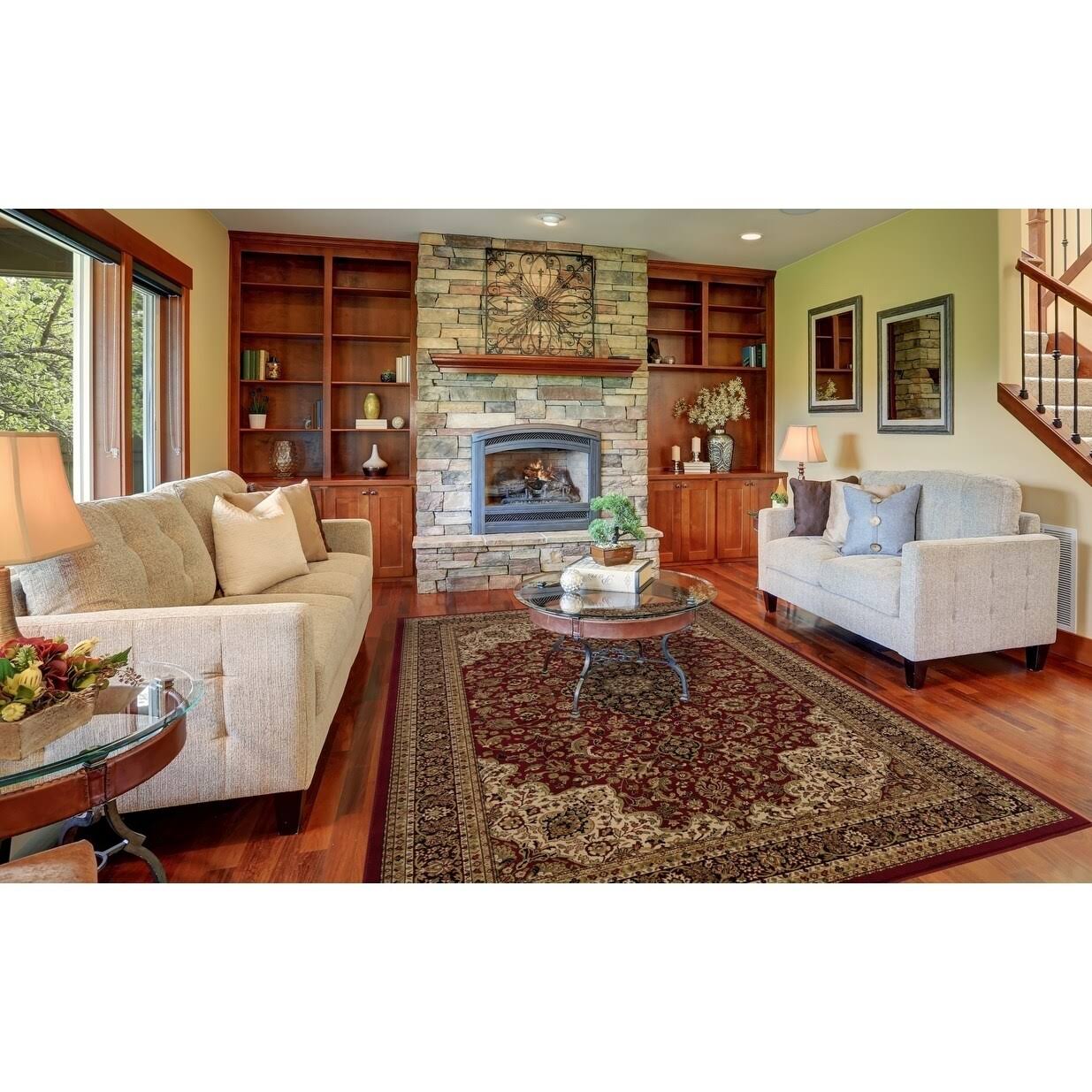 Red Medallion Rug B330