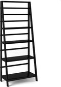 White 5 Shelves Solid Wood Bookcase G516