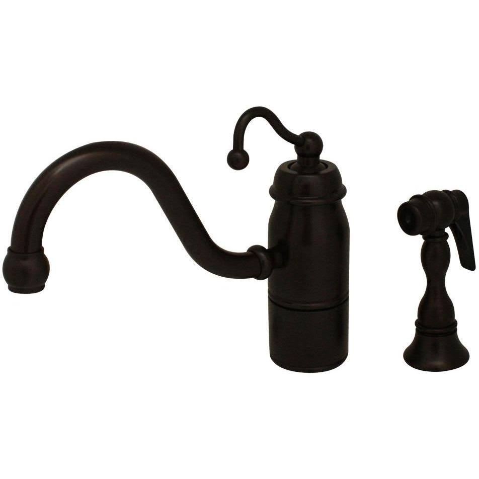 Polished Nickel Kitchen Faucet with Brass Side Spray U88379