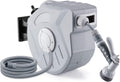 65FT Wall Mounted Retractable Garden Hose Reel with 9 Pattern Nozzle T387