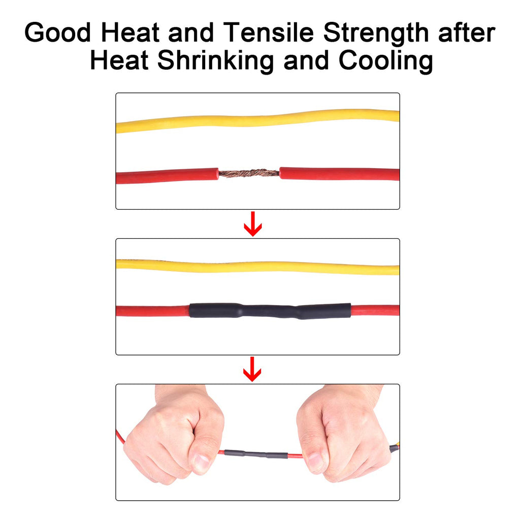 1.5 Inch 3:1 Waterproof Adhesive Lined Heat Shrink Tubing, 4 Ft Black S347498