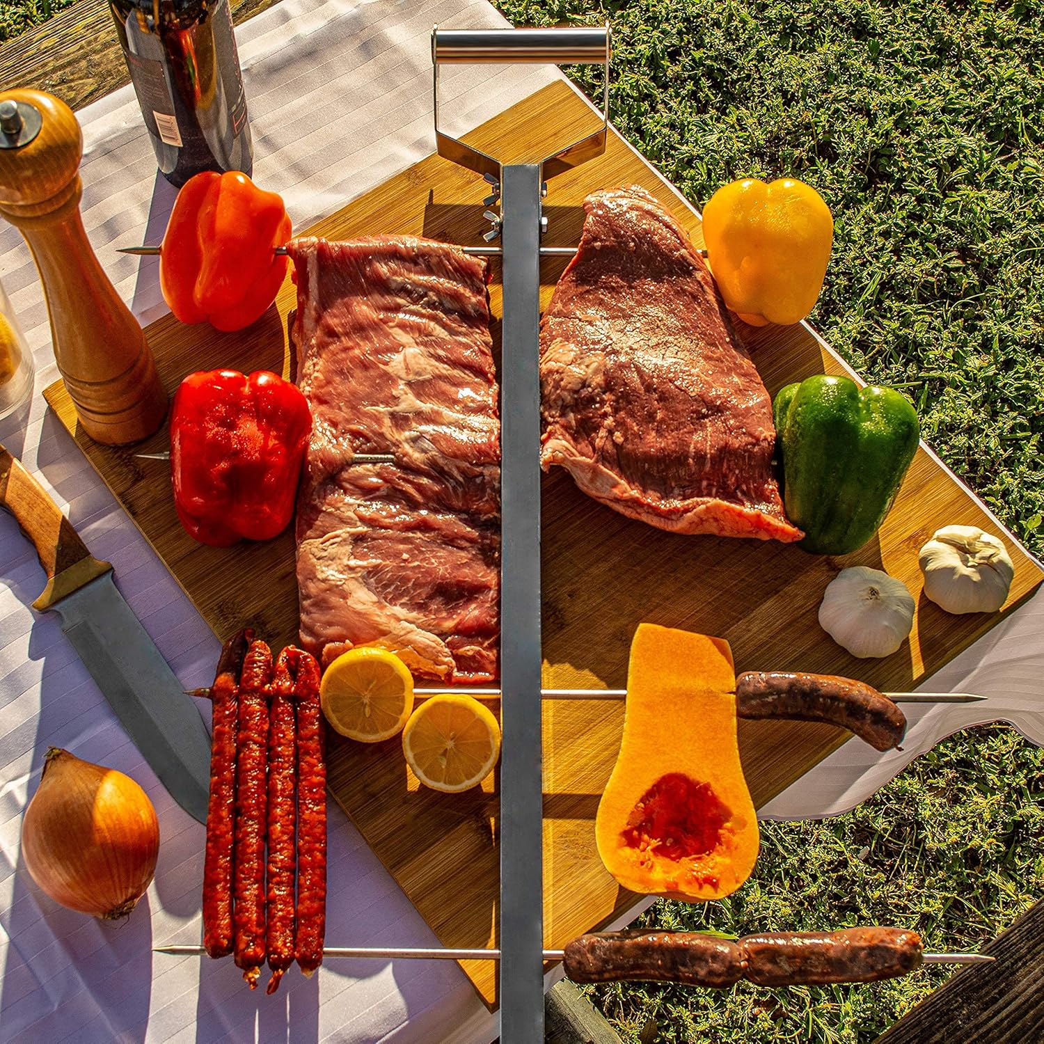Wood Burning Grill with Cooking Stake M217