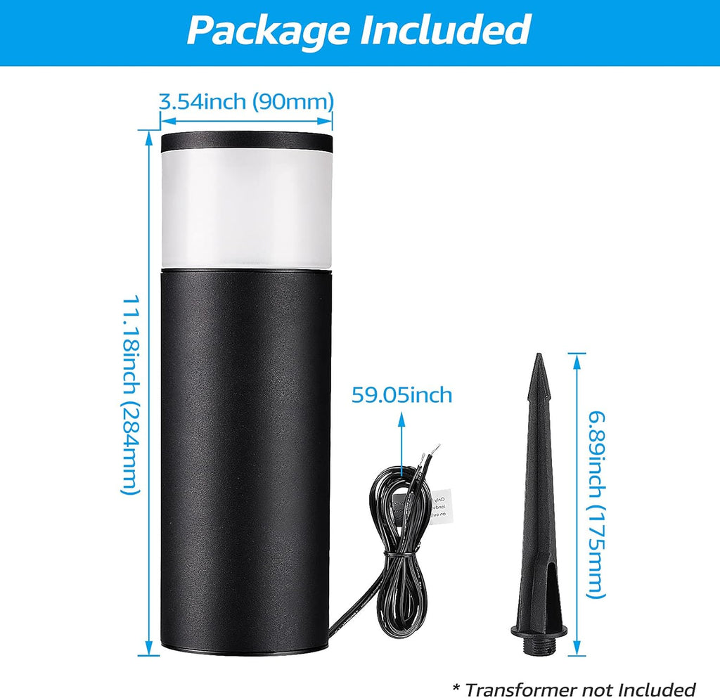 8-Pack Low Voltage LED Landscape Pathway Lights, Die-cast Aluminum, 3000K Warm White L57789